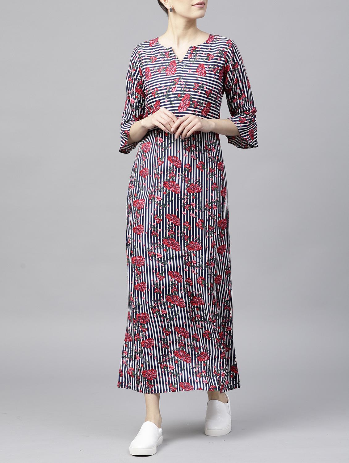 bell sleeve floral maxi dress - 15413996 - Zoom Image - 1