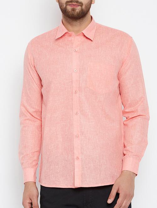 pink cotton casual shirt - 15414014 - Standard Image - 1