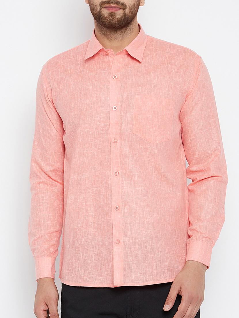 pink cotton casual shirt - 15414014 - Zoom Image - 1