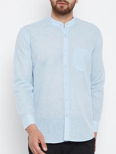 blue cotton casual shirt - 15414017 - Very Small Image - 1