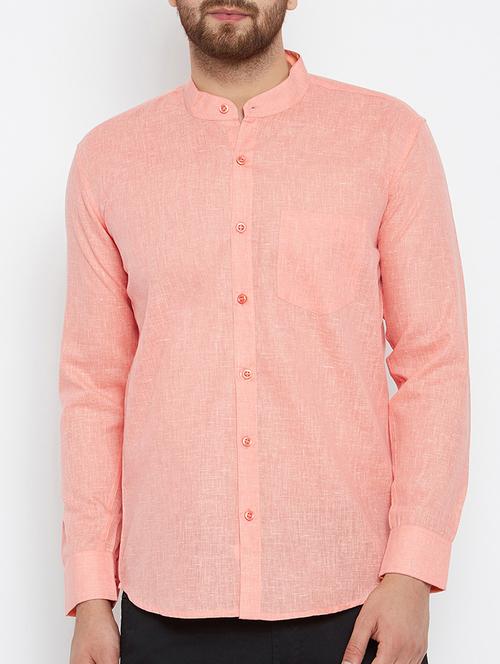 pink cotton casual shirt - 15414018 - Standard Image - 1