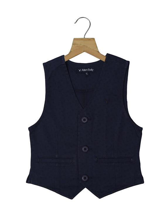 navy blue polyester waistcoat - 15414275 - Zoom Image - 1