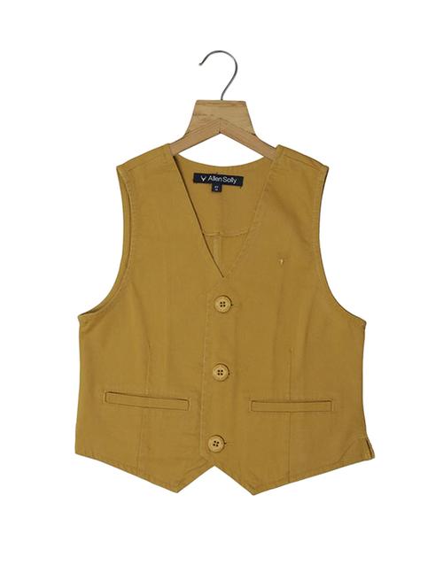 brown polyester waistcoat - 15414276 - Standard Image - 1