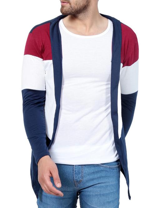 blue cotton shrug - 15414439 - Very Small Image - 1