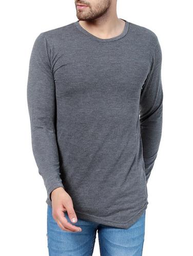 grey cotton asymmetric t-shirt - 15414455 - Very Small Image - 1