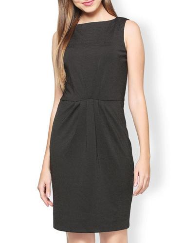 pin dots pleated sheath dress - 15414490 - Very Small Image - 1
