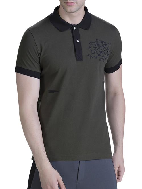 green cotton polo t-shirt - 15414601 - Standard Image - 1