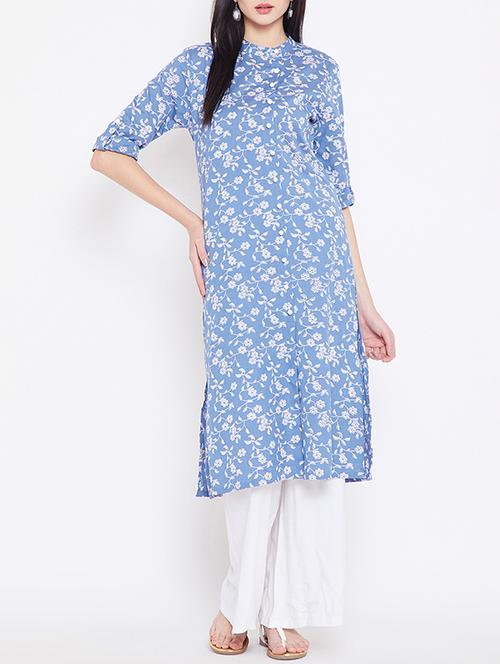 straight printed kurta - 15414692 - Standard Image - 1