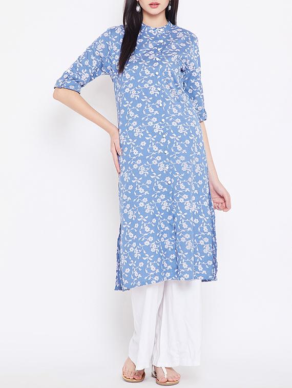 straight printed kurta - 15414692 - Zoom Image - 1