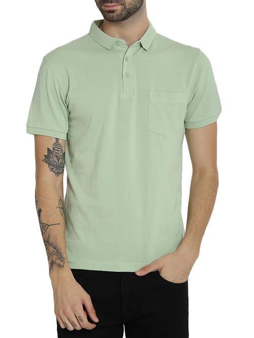green cotton pocket t-shirt - 15414722 - Standard Image - 1