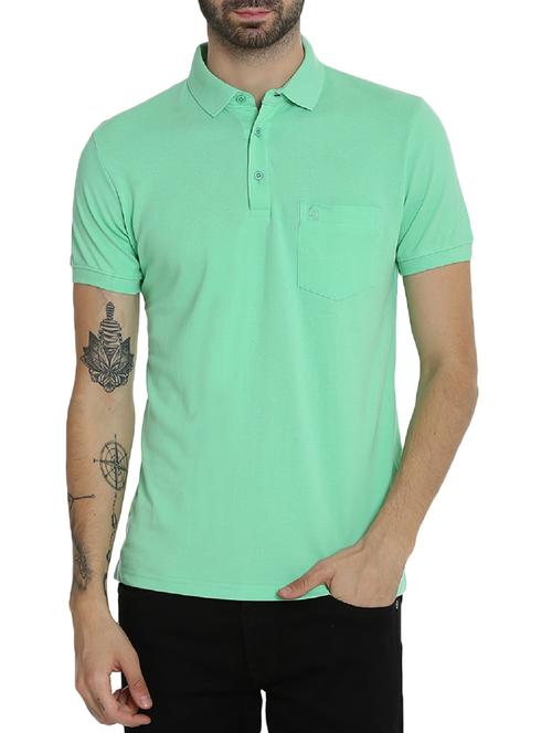 green cotton pocket t-shirt - 15414723 - Standard Image - 1