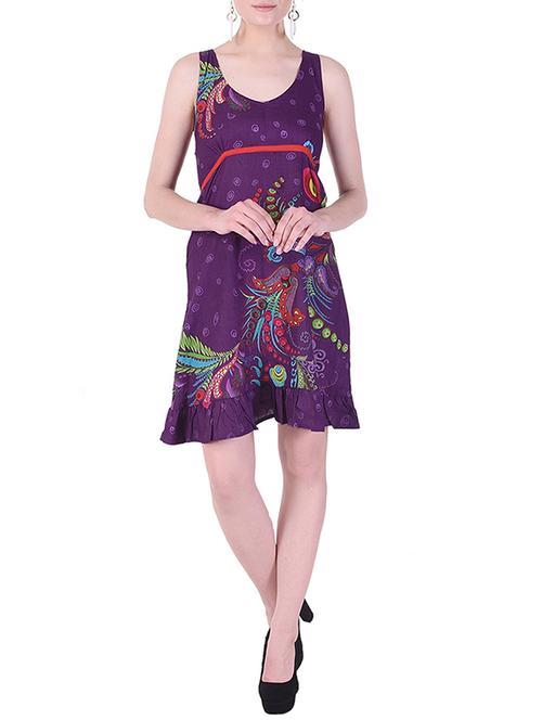 ruffled hem a-line dress - 15414747 - Very Small Image - 1