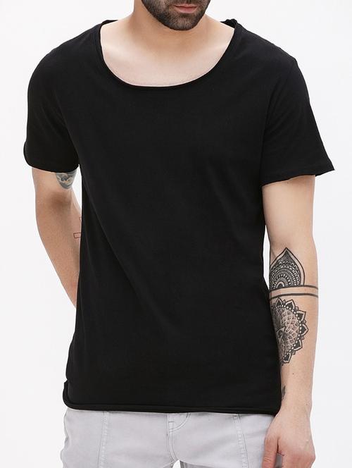 black cotton blend t-shirt - 15414778 - Very Small Image - 1