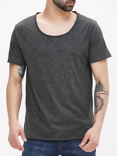 grey cotton blend t-shirt - 15414781 - Very Small Image - 1