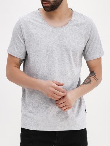 grey cotton blend t-shirt - 15414782 - Very Small Image - 1