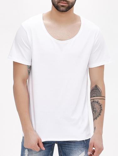 white cotton blend t-shirt - 15414785 - Very Small Image - 1