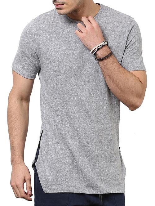 grey cotton blend t-shirt - 15414799 - Very Small Image - 1