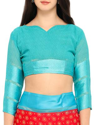 geometrical printed saree with blouse - 15414876 - Standard Image - 3