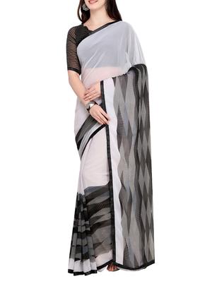 Geometrical printed saree with blouse - 15414950 - Standard Image - 1