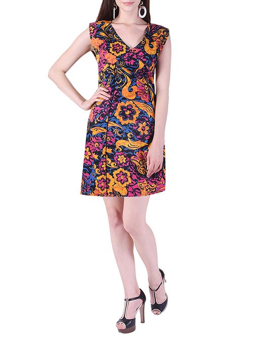 printed a-line dress - 15414982 - Standard Image - 1