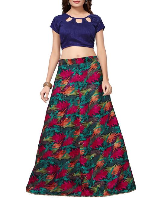 Printed flared lehenga - 15414988 - Standard Image - 1
