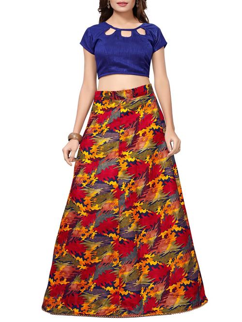 Printed flared lehenga - 15414989 - Standard Image - 1