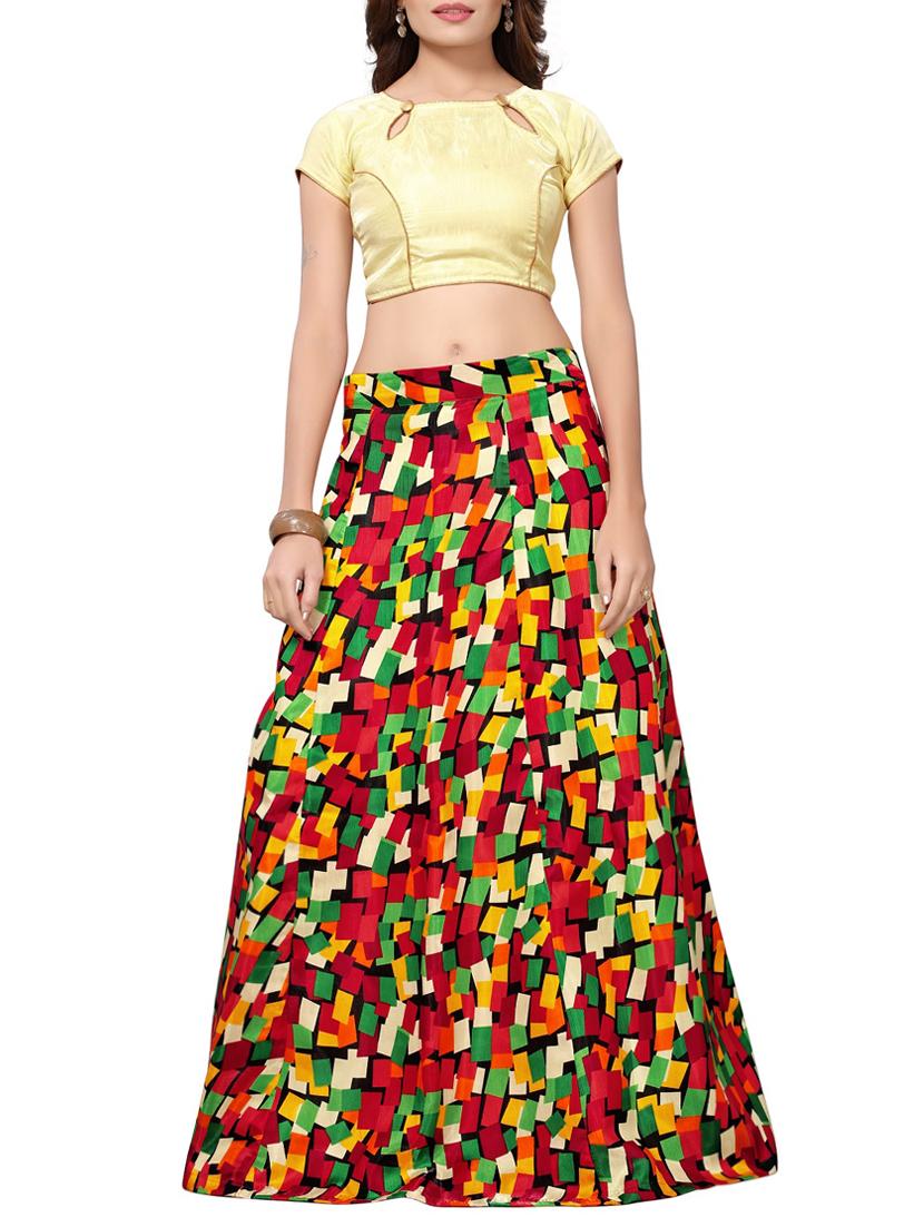Printed flared lehenga - 15414995 - Zoom Image - 1