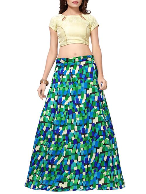 Printed flared lehenga - 15414996 - Standard Image - 1