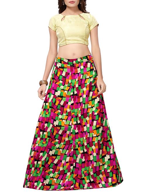 Printed flared lehenga - 15414997 - Standard Image - 1