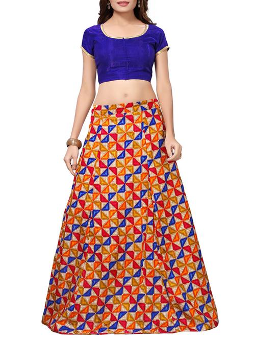 Printed flared lehenga - 15415001 - Standard Image - 1