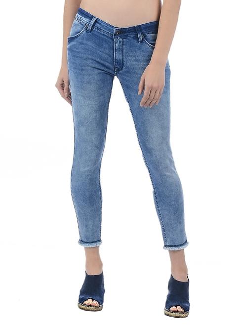 frayed hem skinny jeans - 15415250 - Standard Image - 1