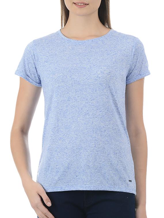 ice blue melange tee - 15415265 - Zoom Image - 1