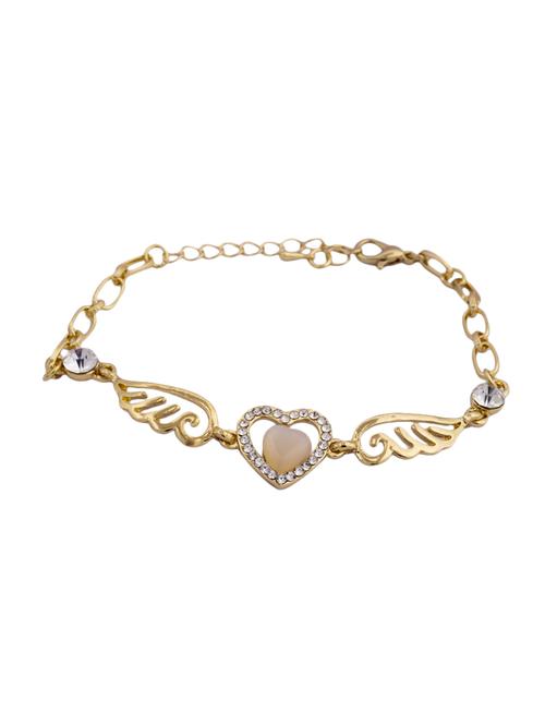 gold metal links bracelet - 15415287 - Standard Image - 1