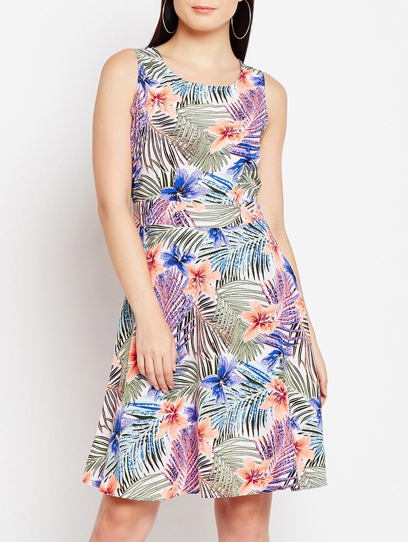 tropical print sleeveless dress - 15415739 - Zoom Image - 1