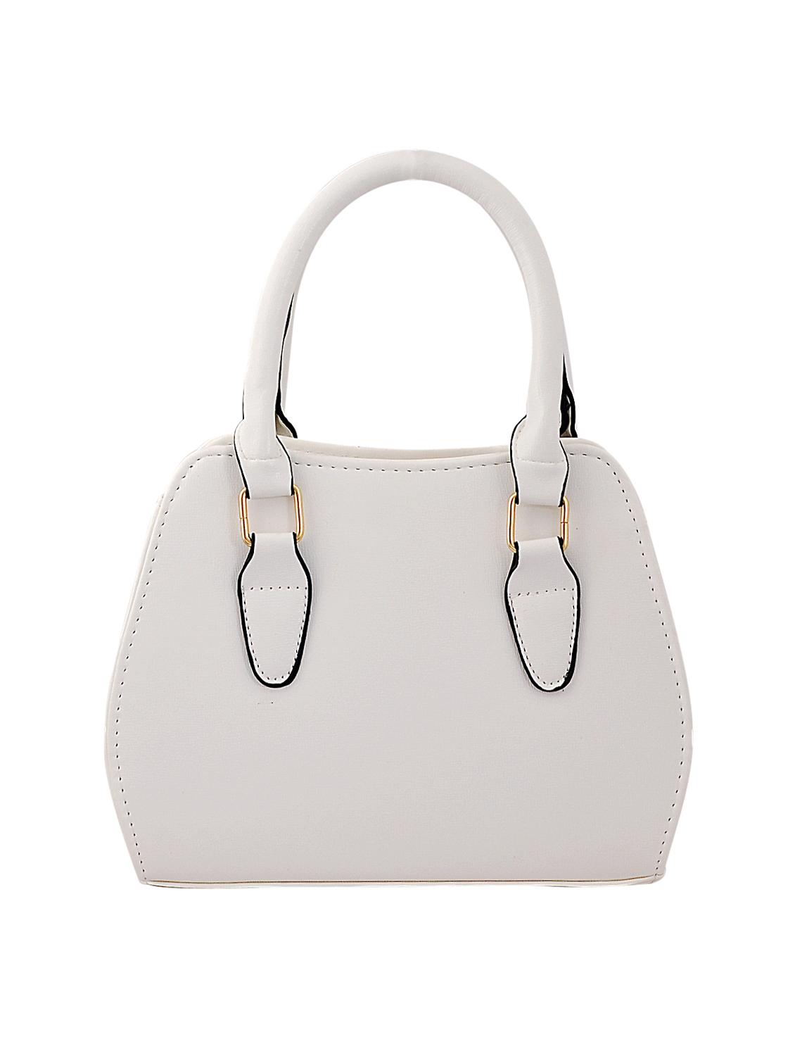 white leatherette (pu) regular handbag - 15415910 - Zoom Image - 2