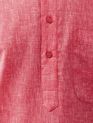 red cotton kurta pyjama set - 15415917 - Standard Image - 4