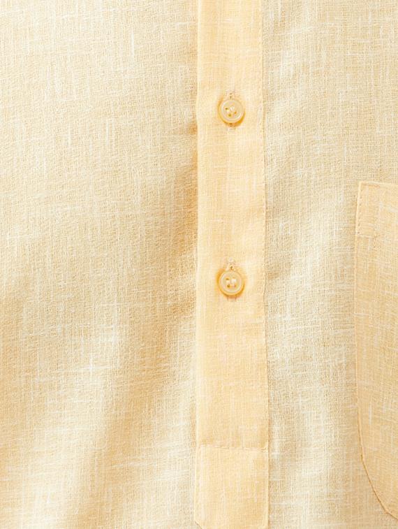 yellow cotton kurta pyjama set - 15415922 - Zoom Image - 3