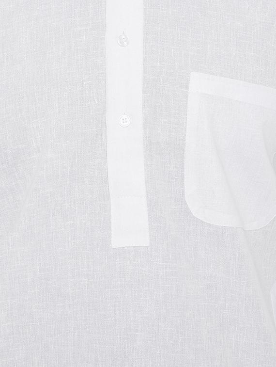 white cotton pathani set - 15416064 - Zoom Image - 4