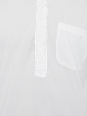 white cotton pathani set - 15416065 - Standard Image - 4