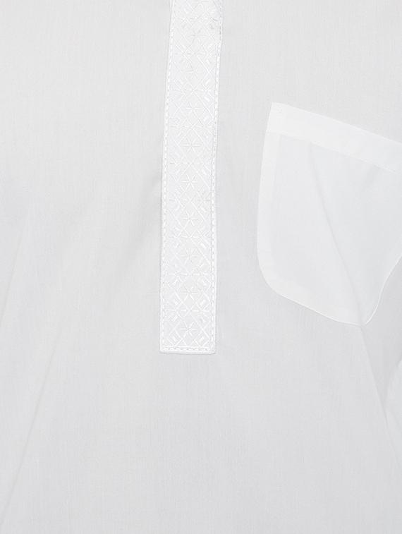 white cotton pathani set - 15416065 - Zoom Image - 4