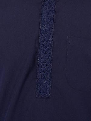 navy blue cotton pathani set - 15416066 - Standard Image - 4