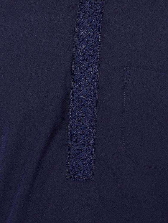navy blue cotton pathani set - 15416066 - Zoom Image - 4