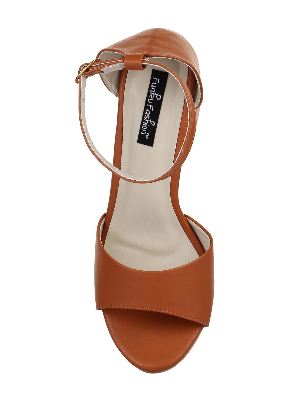 tan ankle strap sandals - 15416126 - Zoom Image - 4