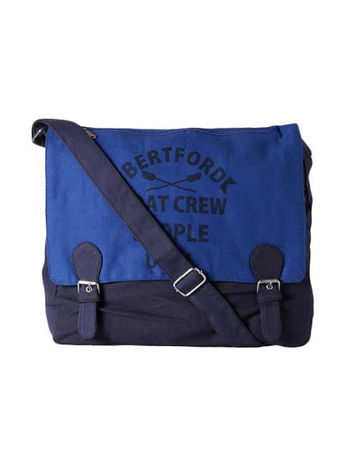 blue canvas messenger handbag - 15416349 - Standard Image - 1