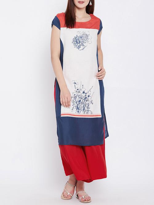 straight printed kurta - 15416418 - Standard Image - 1