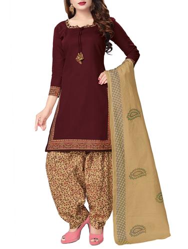Printed unstitched salwar suit - 15416490 - Very Small Image - 1