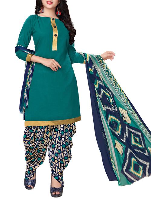 Printed unstitched salwar suit - 15416508 - Very Small Image - 1