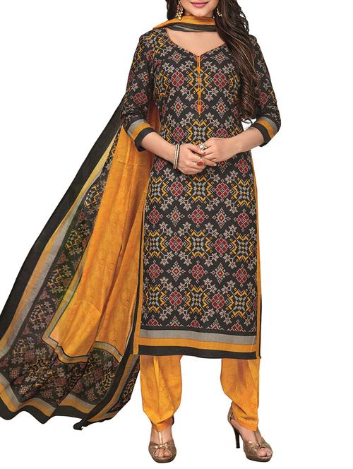 Printed unstitched salwar suit - 15416513 - Standard Image - 1