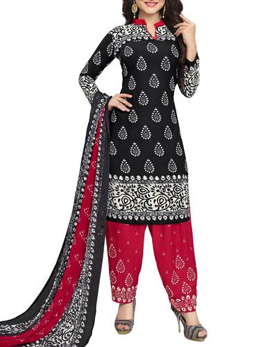 Printed unstitched salwar suit - 15416527 - Very Small Image - 1