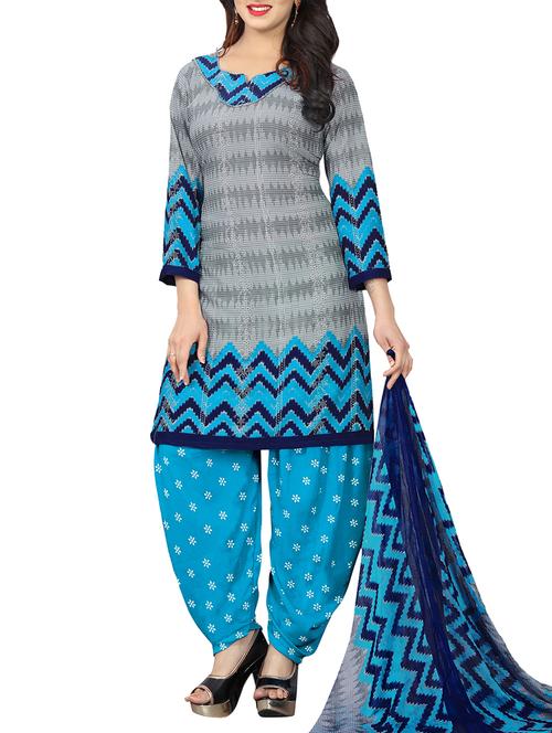 Printed unstitched salwar suit - 15416555 - Very Small Image - 1